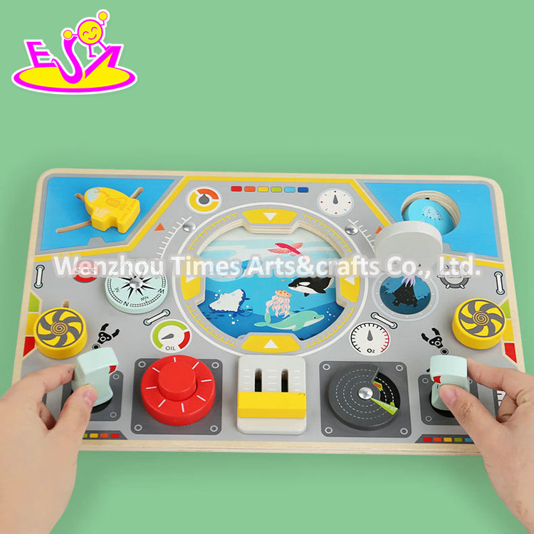 Underwater World Busy Board - Complete Montessori Wooden Sensory Toy with Educational Activities for Toddlers 1-3 Years W08g499