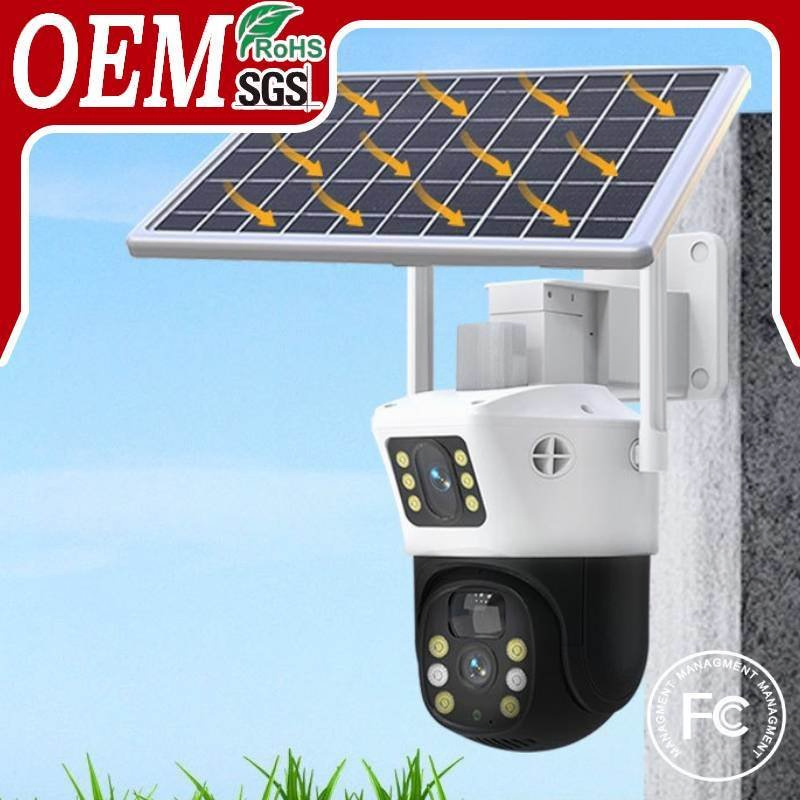 Solar Camera V380 4G Monitor Phone Dual Light Full Color WiFi Camera