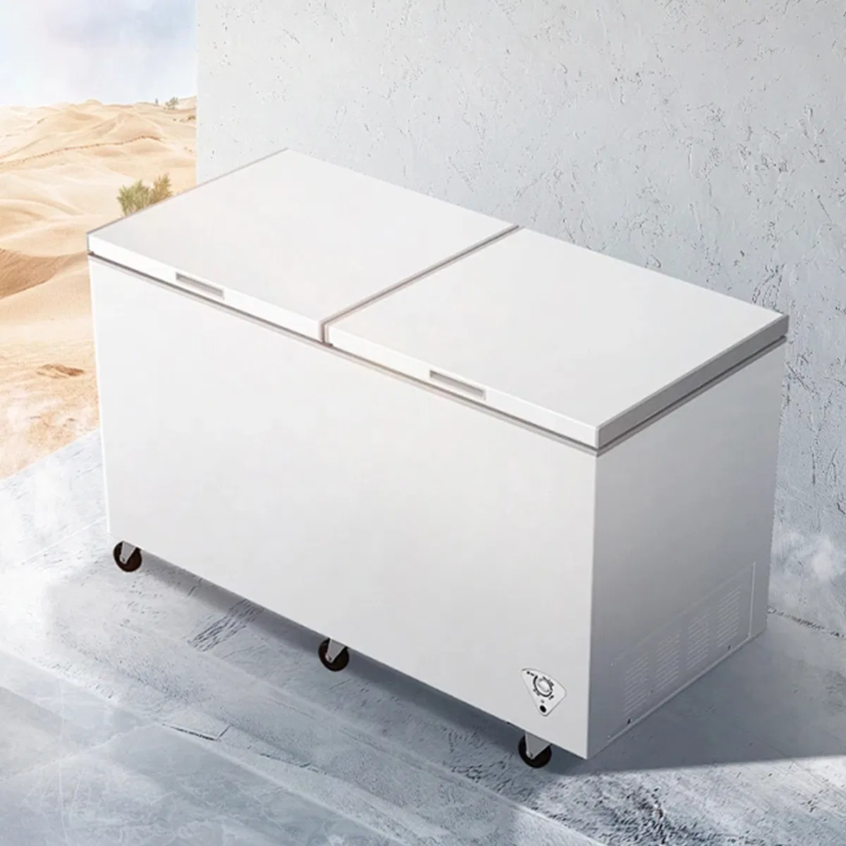 Low Energy Environmental Protection Chiller Commercial Chest Refrigerator Direct Cooling Top Open Showcase Deep Freezer for Ice-Cream Storage