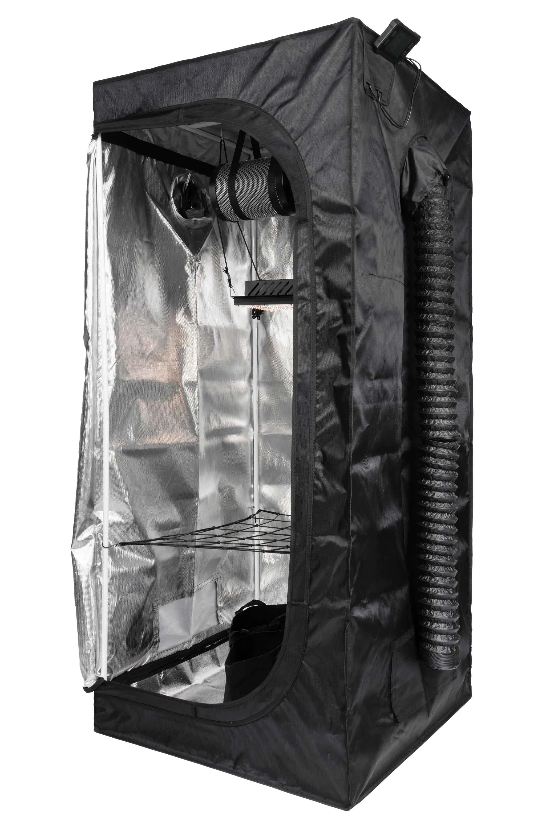 150W Single Channel Seedlings Full Grow Tent Kit IR Red Commercial LED Hydroponic Growing Grow Tent Kit with 301h Evo (RoHS) for Growing Weed