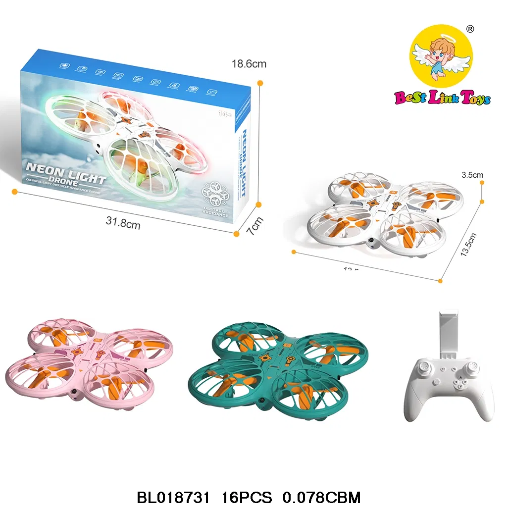 RC Drone for Kids Remote Control Drone with 5 Lighting Modes Toy (Standard + Obstacle avoidance + camera 480P)