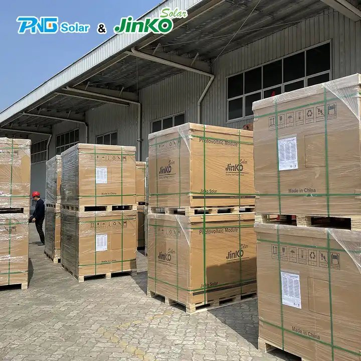 Monocrystalline New Jinko Pallet and Wooden Box Solar Panel System