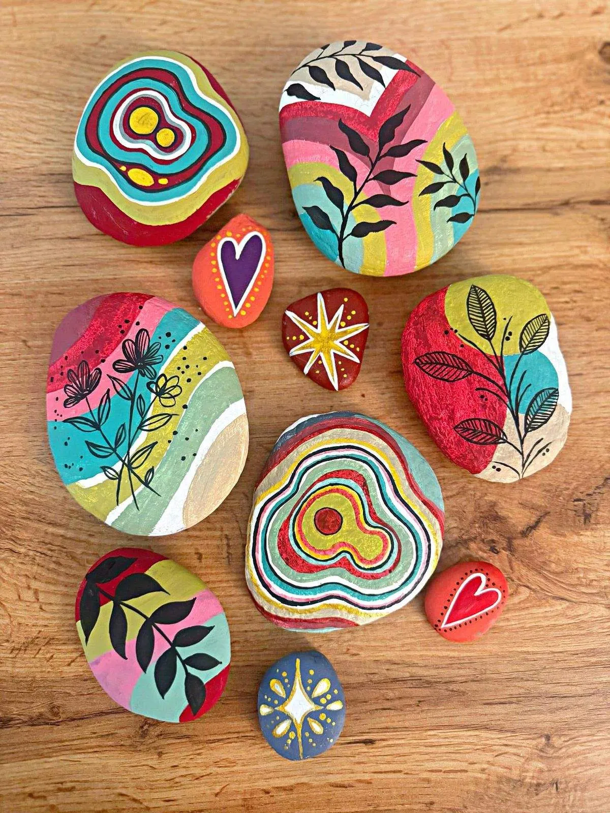 Educational Rock Painting Kit-Creative Craft Toys for Boys and Girls Fun Learning Gift