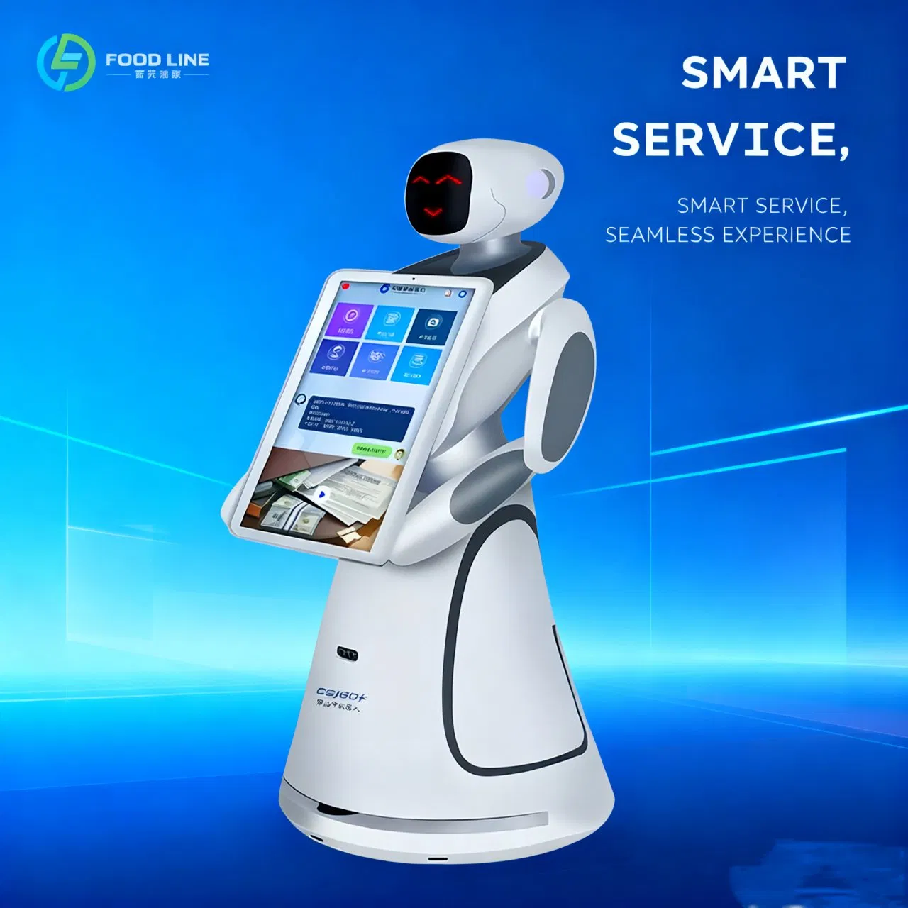 HD Touch Screen Multilingual Chat Face Recognition Smart Interactive Voice-Activated Welcome Robot