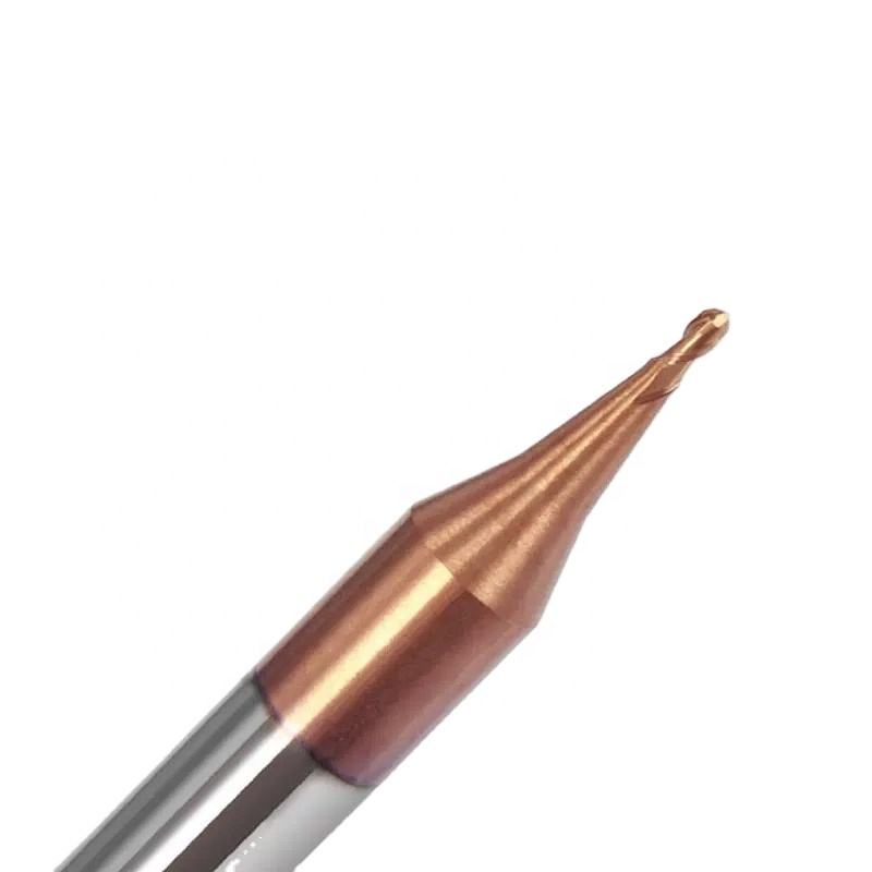 55 Degree Micro Diameter Tungsten Steel Ball Cutter R0.15/R0.2 Small Nose Ball Milling Cutter with OEM Customization Support