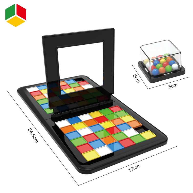 QS Toys Educational Family Board Game Intelligence Color Battle Cube for Kids Interactive Competitive Mobile Block Puzzle Toys