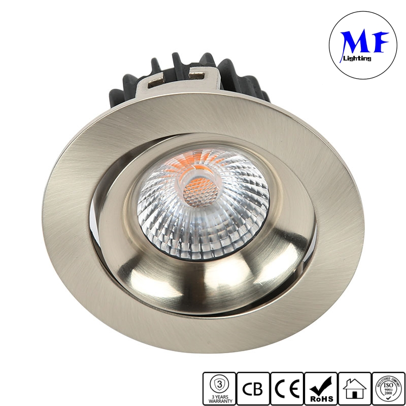 Factory Price 7W IP54 High CRI Aluminum Housing Square Recessed Downlight Interior Lighting LED Ceiling Down Light