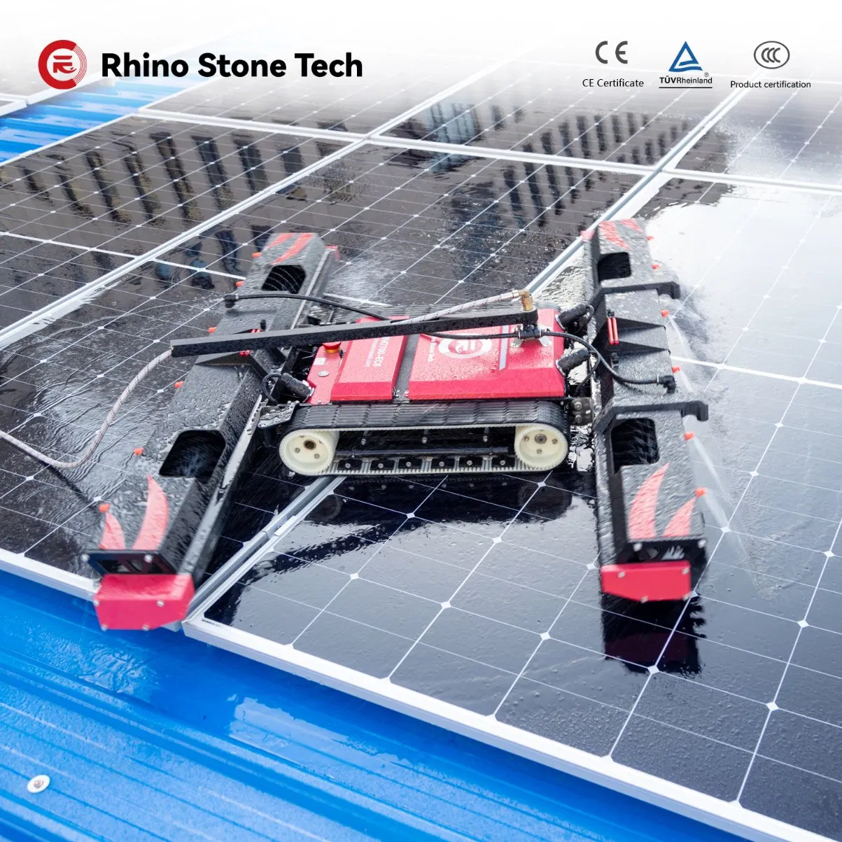 Remote-Controlled Tracked PV Cleaning Robot Special for Photovoltaic Power Plants, Efficient Cleaning Tool for Solar Panels