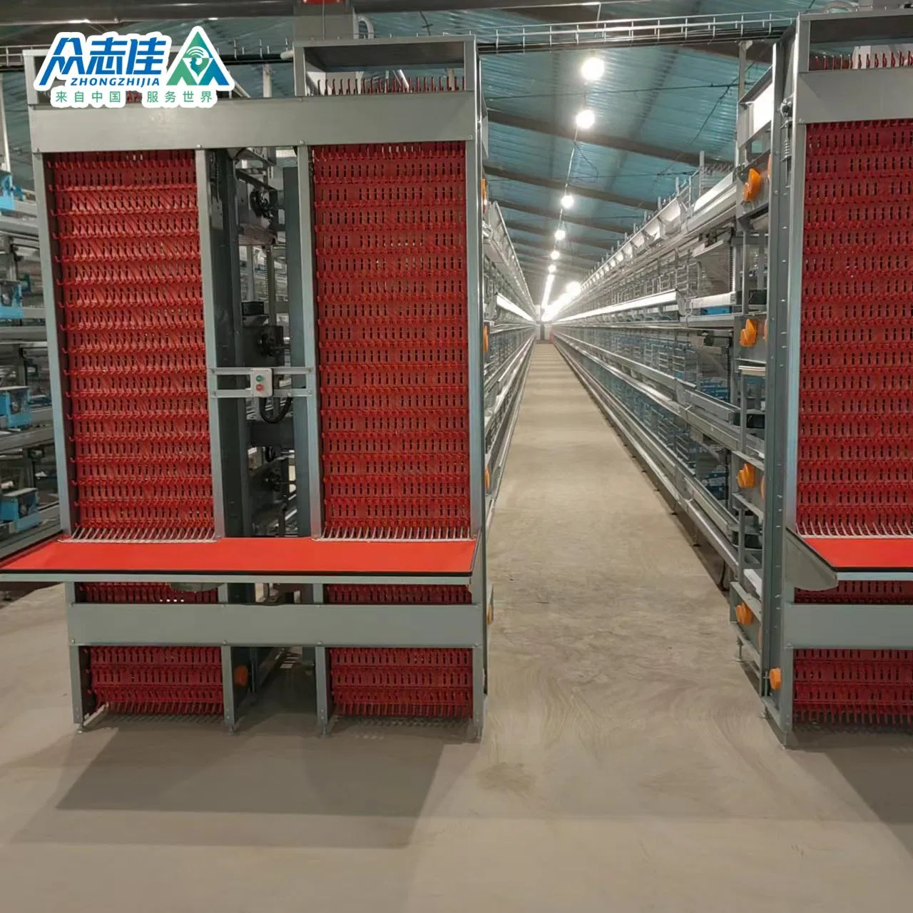 Hot Galvanized H Type Broiler Layer Battery Cage with Environmental Control System Poultry Farming Machine Cage-Coop-for-Poultry-Livestock