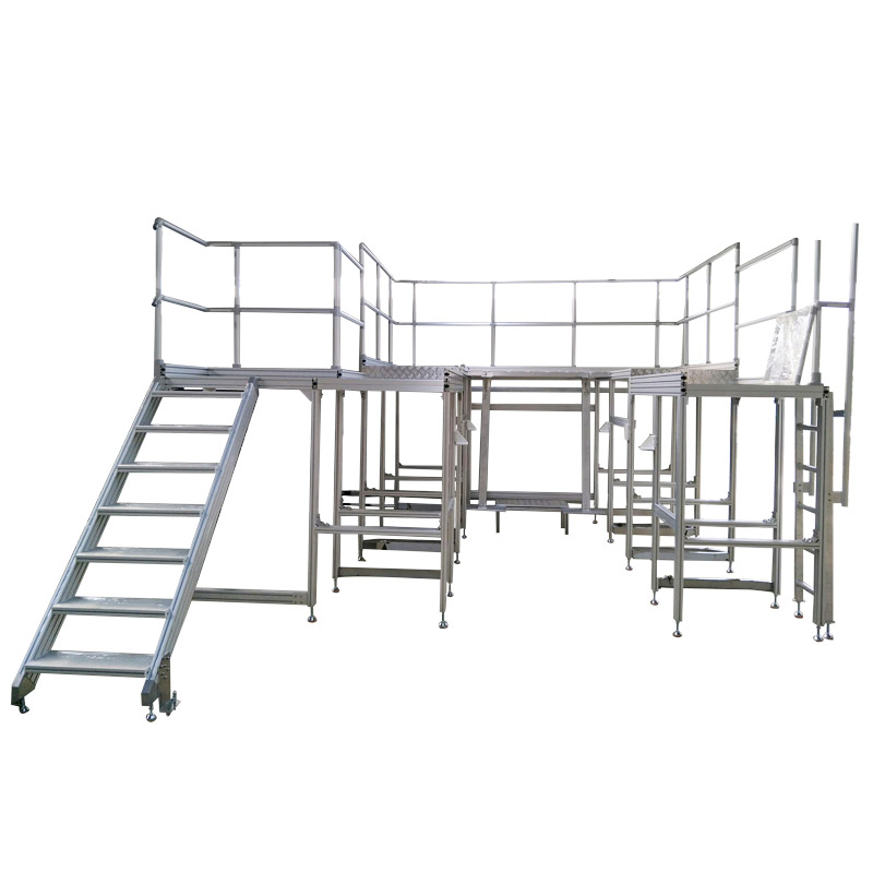 Aluminum Assembly Modular Ladder Platform Catwalks for Machine Maintenance