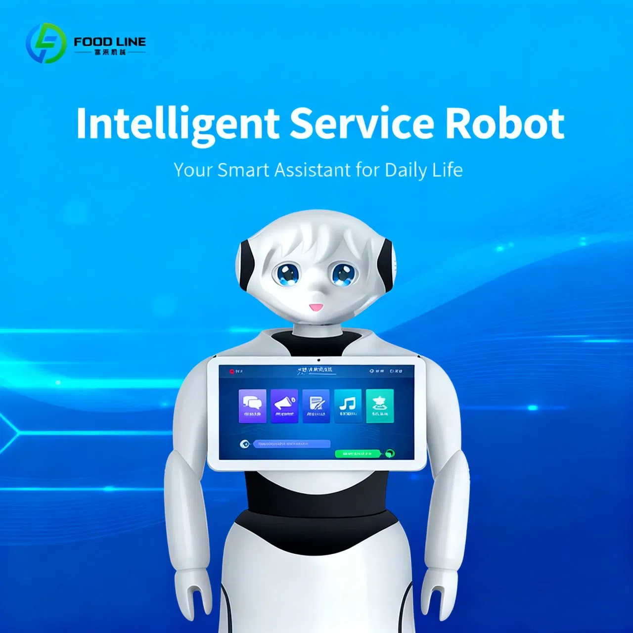 HD Touch Screen Multilingual Chat Face Recognition Smart Interactive Voice-Activated Welcome Robot