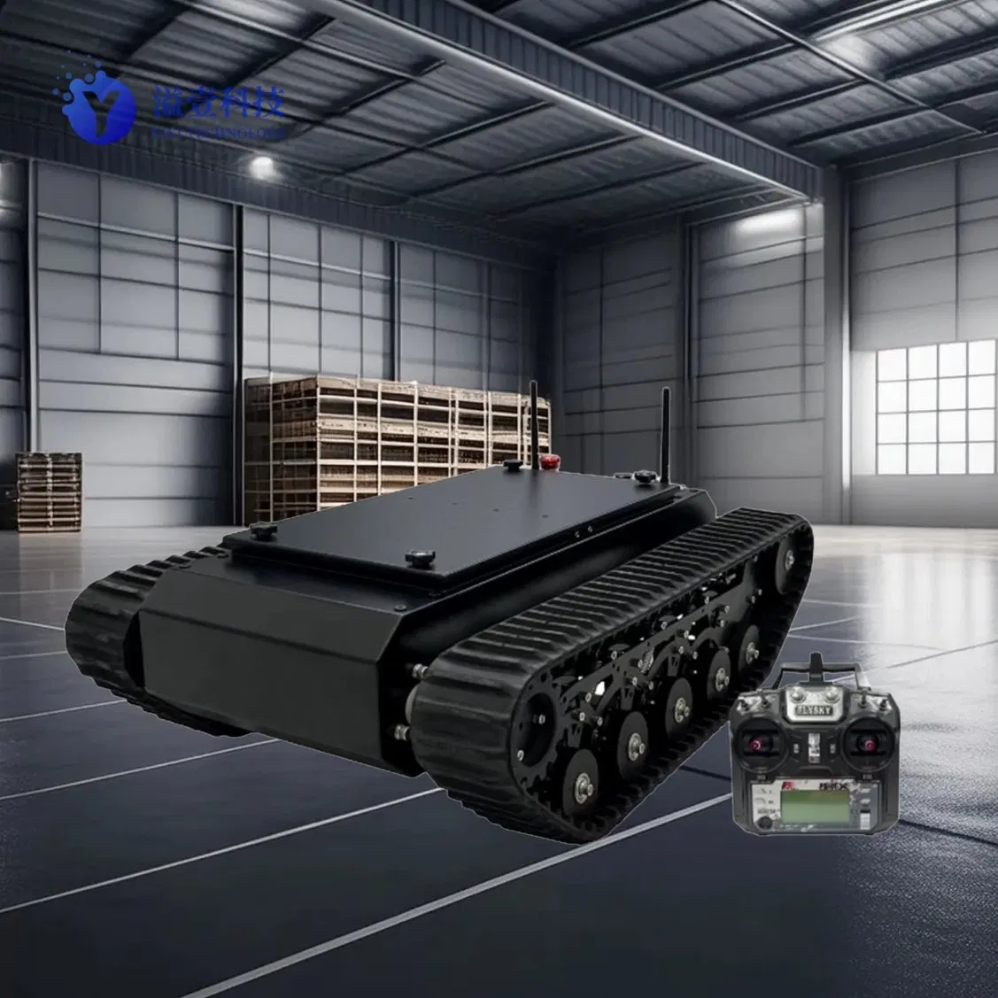 Programmable Tracked Robot Chassis with Multiple Sensor Ports for Robotics Research Labs