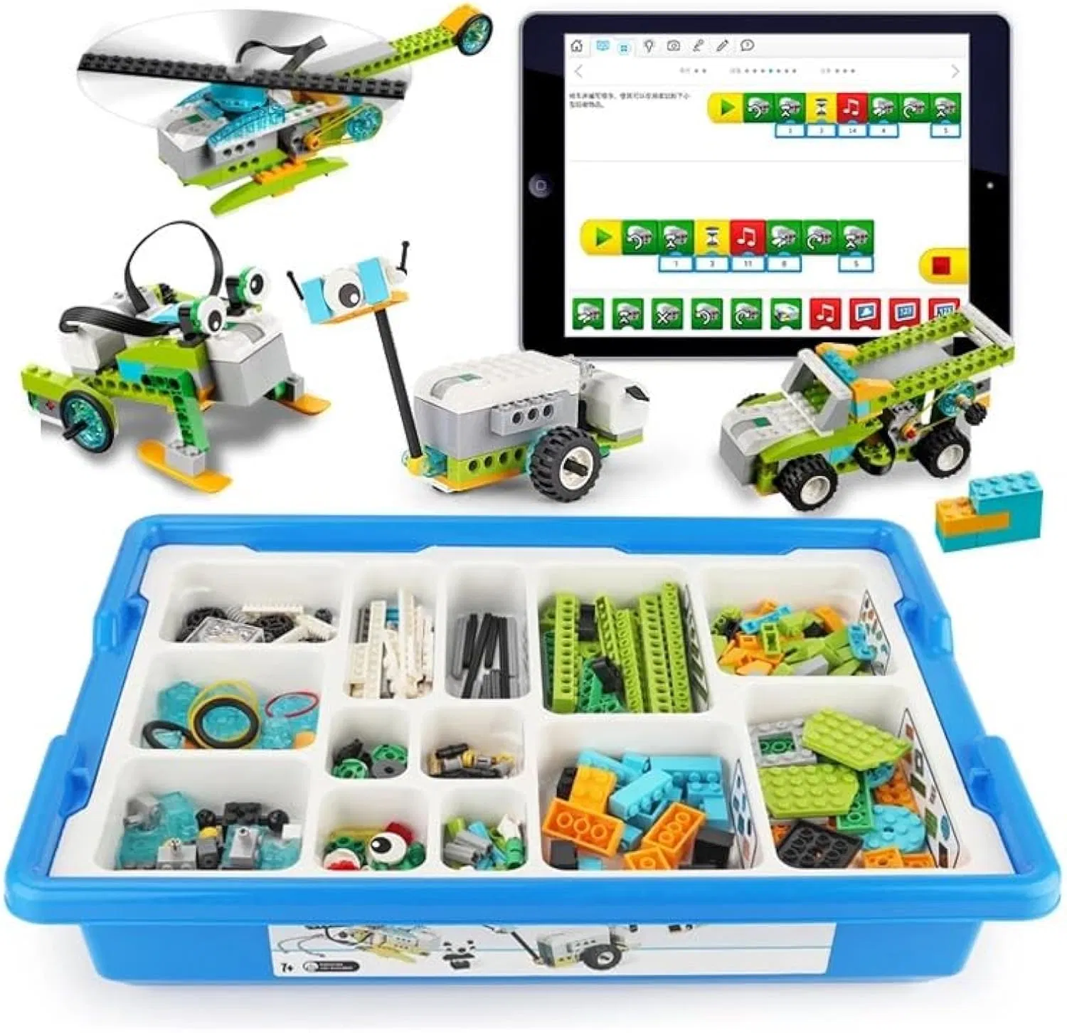 Interactive Steam Robotics Construction Kit 280 PCS Compatible 45300 Wedo 2.0 Learning Building Blocks Kit for Kids' Educational Play