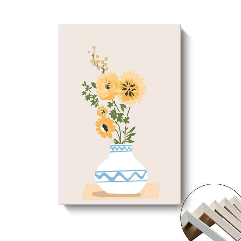 Home Decor Abstract Bohemian Painting Boho Canvas Geometric Pictures Artwork Minimalist Framed Canvas Wall Art