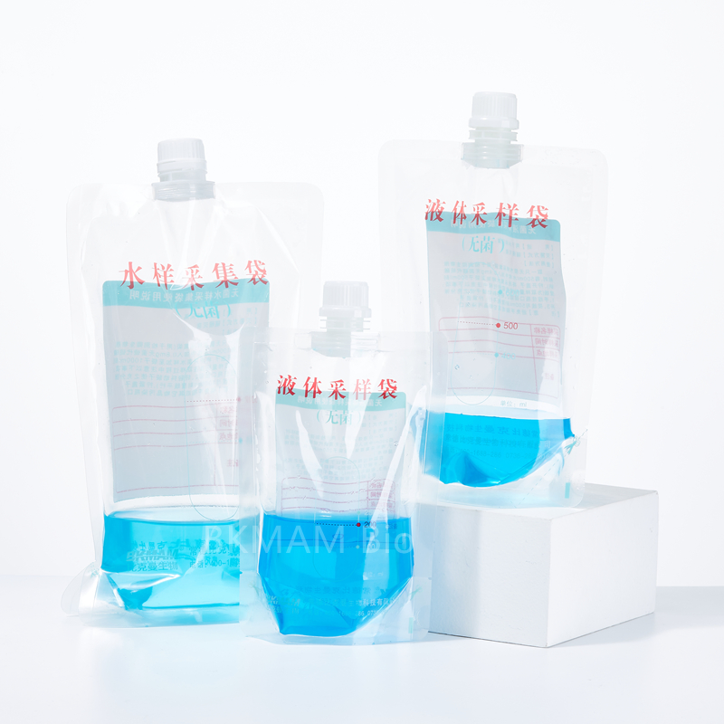 Screw Cap Water Sampling Bag Sterile Sample Bags 500ml PE Composite Sampling Bag with Sodium Thiosulfate Environmental Inspection Sampling Bag