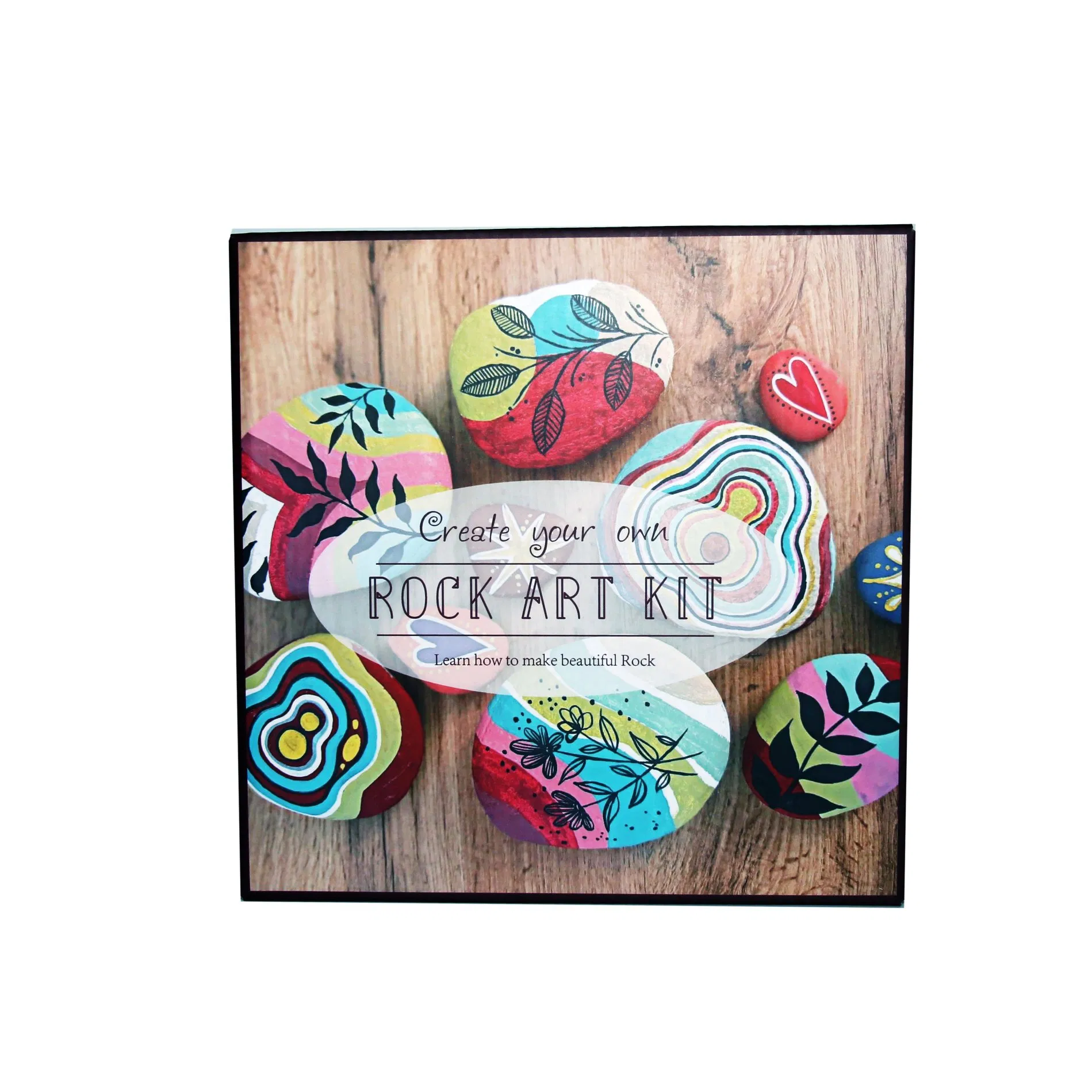 Educational Rock Painting Kit-Creative Craft Toys for Boys and Girls Fun Learning Gift