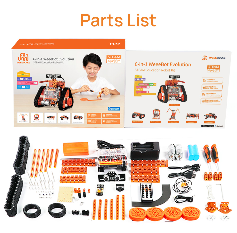 International School Esp32 DIY Tracked Chassis Robot Parts Assembly Kit Kid Programmable Stem Education Robotics Kit for Student