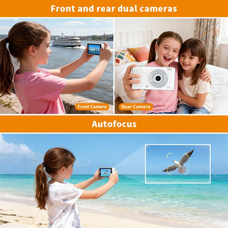 OEM/ODM Smart 13MP Dual Camera Educational Ai Vision Learning Multi-Language Gift for Kids Photography Cameras for Beginners