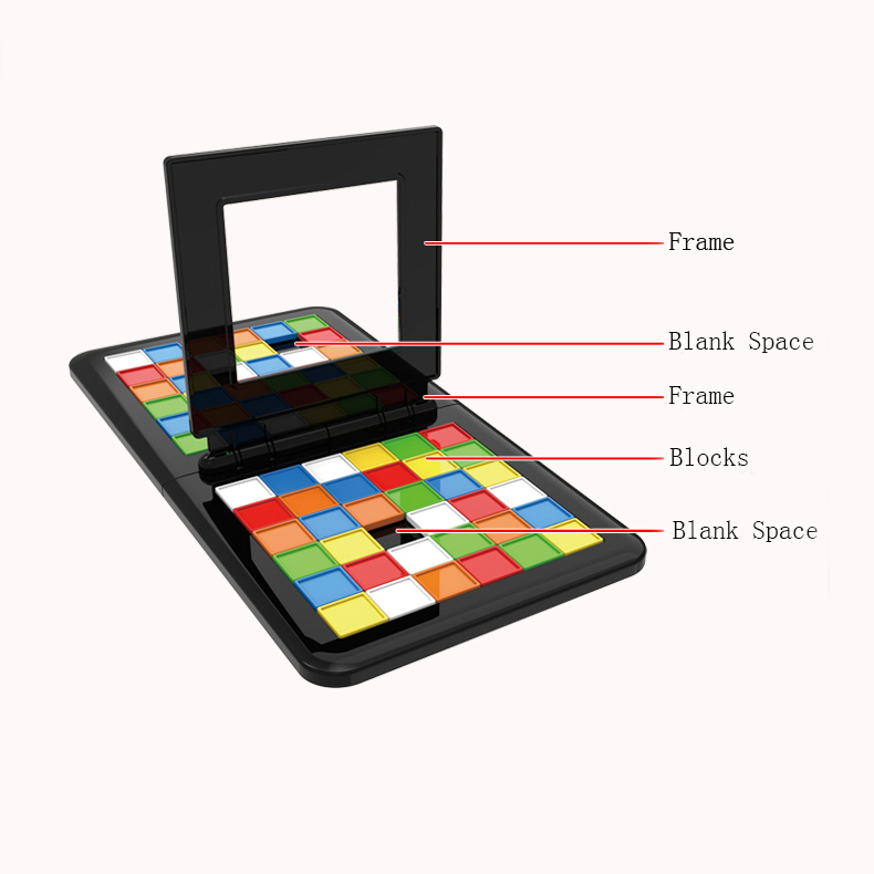 QS Toys Educational Family Board Game Intelligence Color Battle Cube for Kids Interactive Competitive Mobile Block Puzzle Toys
