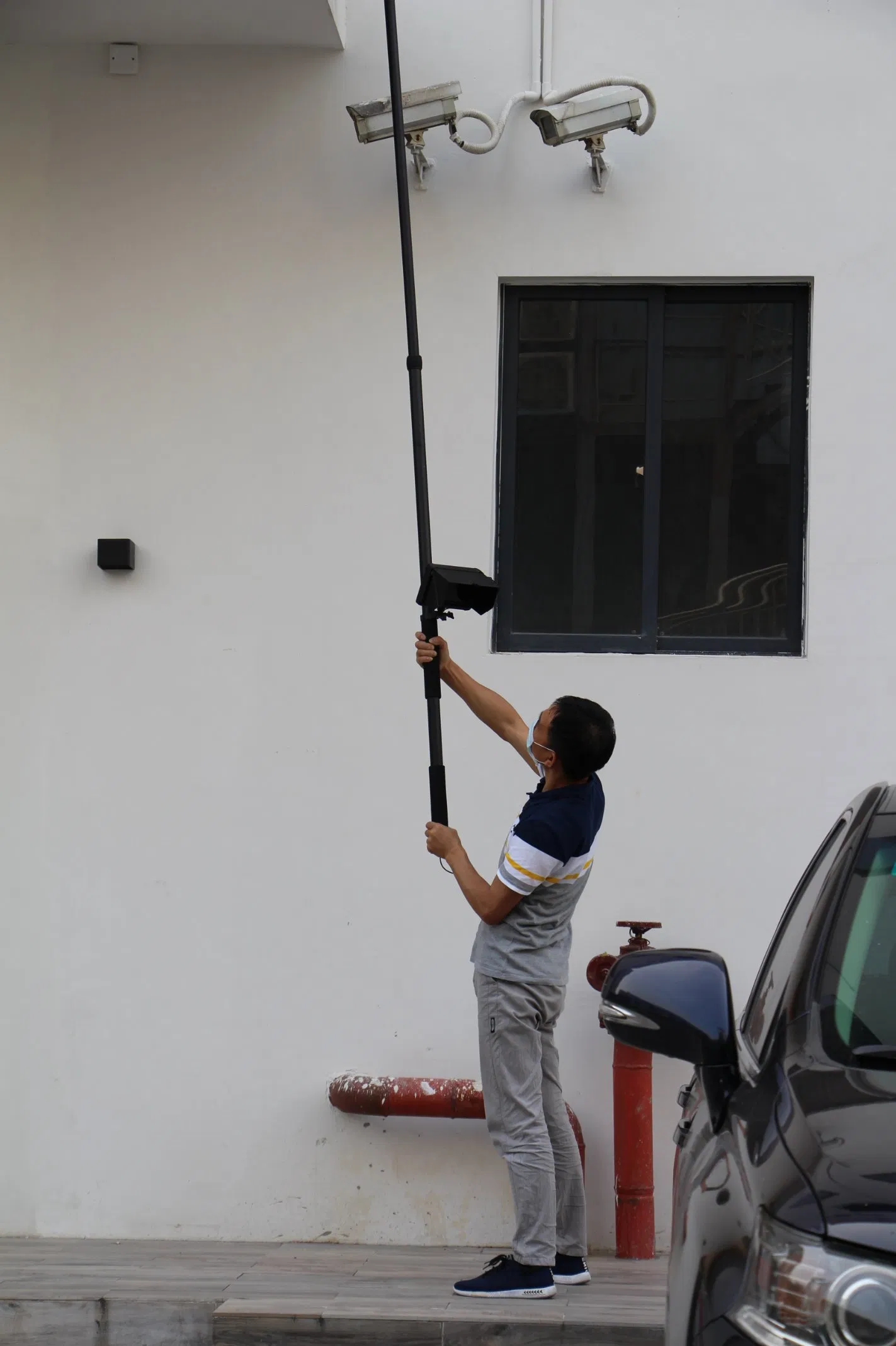 2MP Ahd 8m High Reach Telescopic Pole Inspection Camera system for Pipeline /Sewer Checking