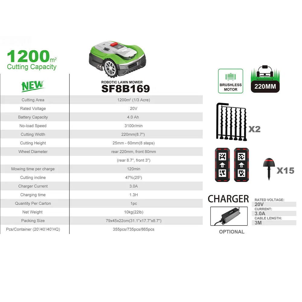 Glgw Robotic Cordless Electric Lawnmower Ai Vision Robot Lawn Mower Automatic for Garden