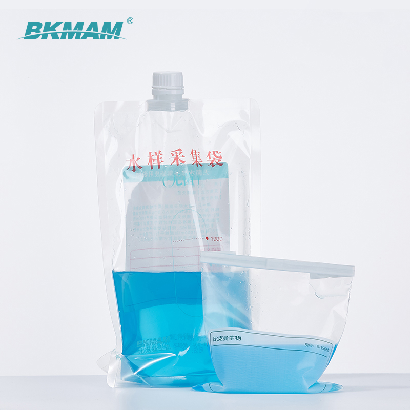 Screw Cap Water Sampling Bag Sterile Sample Bags 500ml PE Composite Sampling Bag with Sodium Thiosulfate Environmental Inspection Sampling Bag