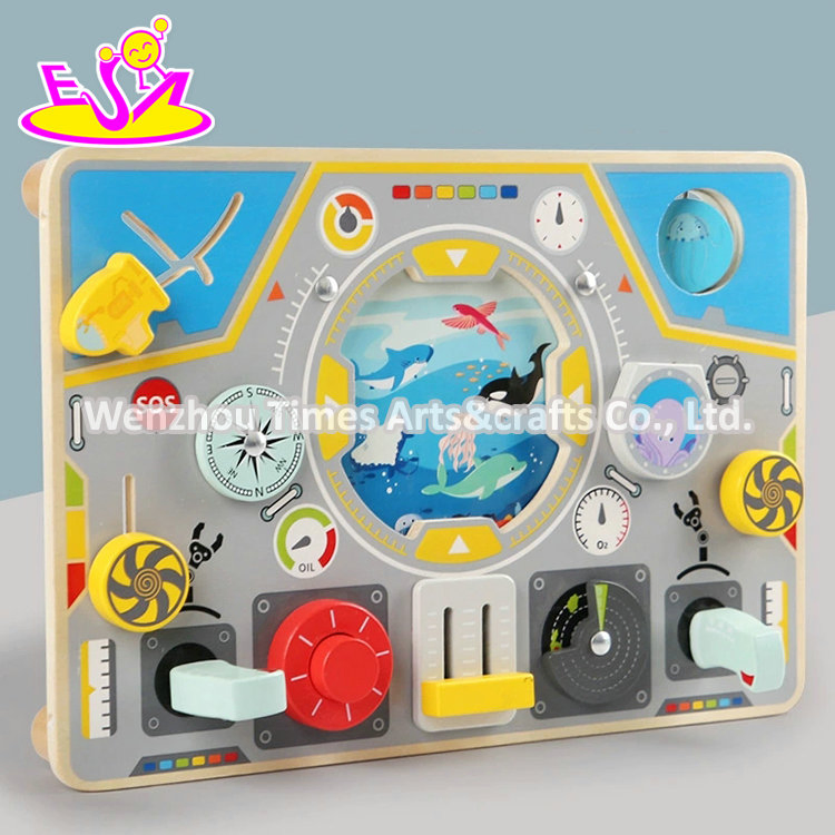 Underwater World Busy Board - Complete Montessori Wooden Sensory Toy with Educational Activities for Toddlers 1-3 Years W08g499