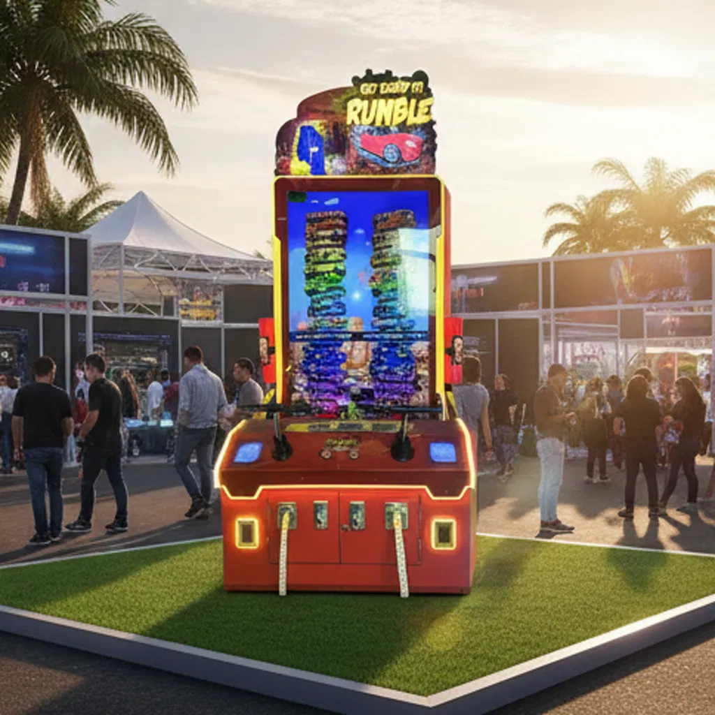 Junkyard Rumble 2-Player Arcade Fighting Game Machine-Retro Themed Competitive Battle Game with Ticket Redemption