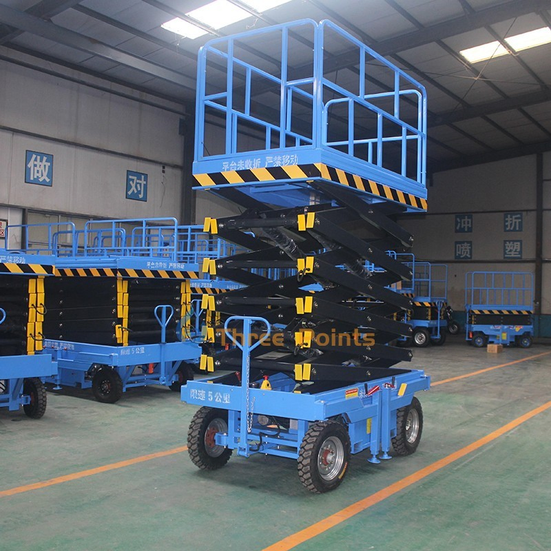 2026 New Model 500kg Man Lift Electric Mobile Scissor Lift Platform for Aerial Work