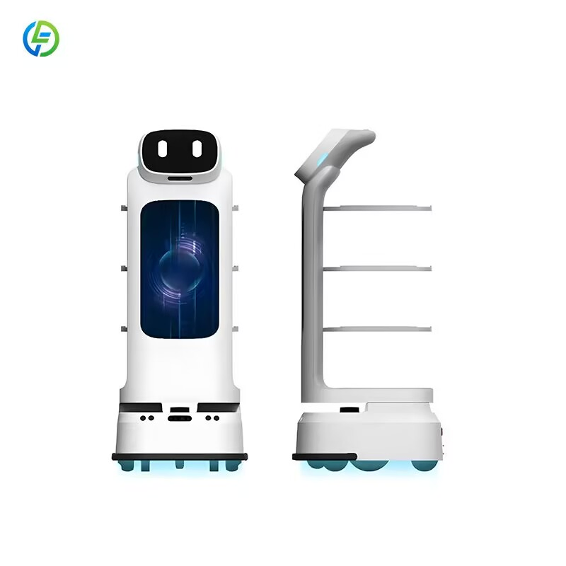 Restaurant Hotel Cafeteria Ai Follow Food Delivery Robot