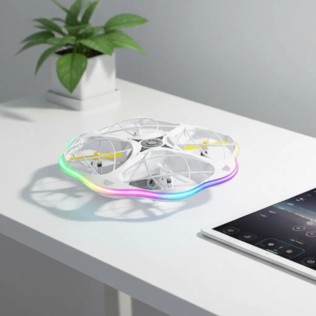 New Children's Intelligent Obstacle Avoidance RC Drone Helicopter Educational Toys Colorful Light Stunt Induction Four-Axis Airplane
