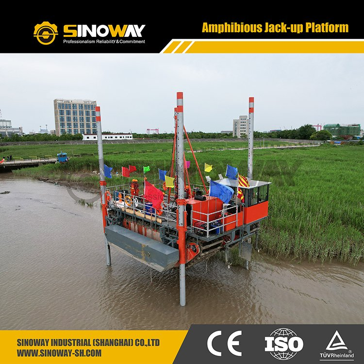 Factory Price Amphibious Mobile Exploratory Drilling Platform for Offshore Geotechnical Investigation and Survey