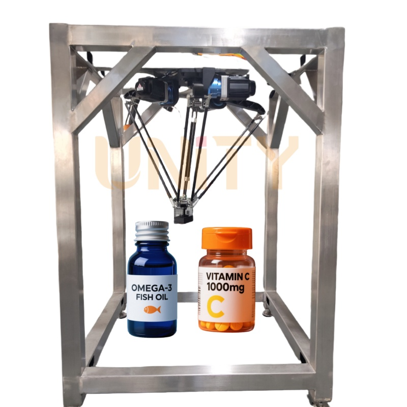 Length 1200mm/1400mm Delta Robot Electrical Programmable 4 Axis Delta Robot for Case Packer