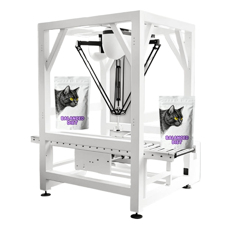 Length 1200mm/1400mm Delta Robot Electrical Programmable 4 Axis Delta Robot for Case Packer