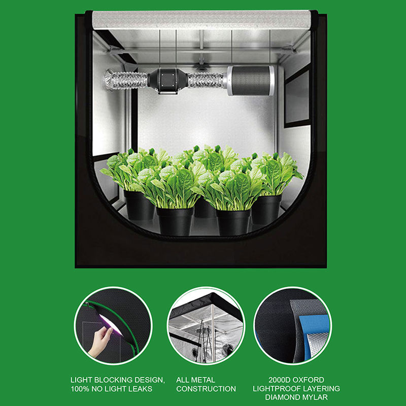 600 Watt Growing LED Marijuana Grow Tent Kit Full-Cycle Greenhouse Plant Grow LED Grow Tent Kit with Evo (EMC) for Indoor Plant