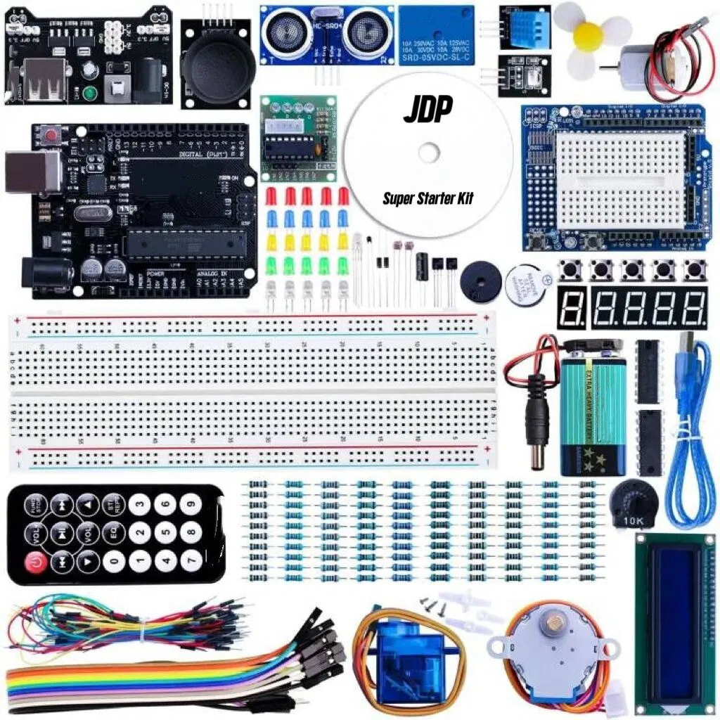 R3uno Super Starter Learning Kit with Plastic Case LCD1602 Module