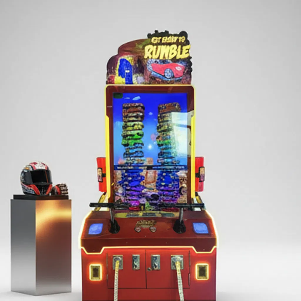 Junkyard Rumble 2-Player Arcade Fighting Game Machine-Retro Themed Competitive Battle Game with Ticket Redemption