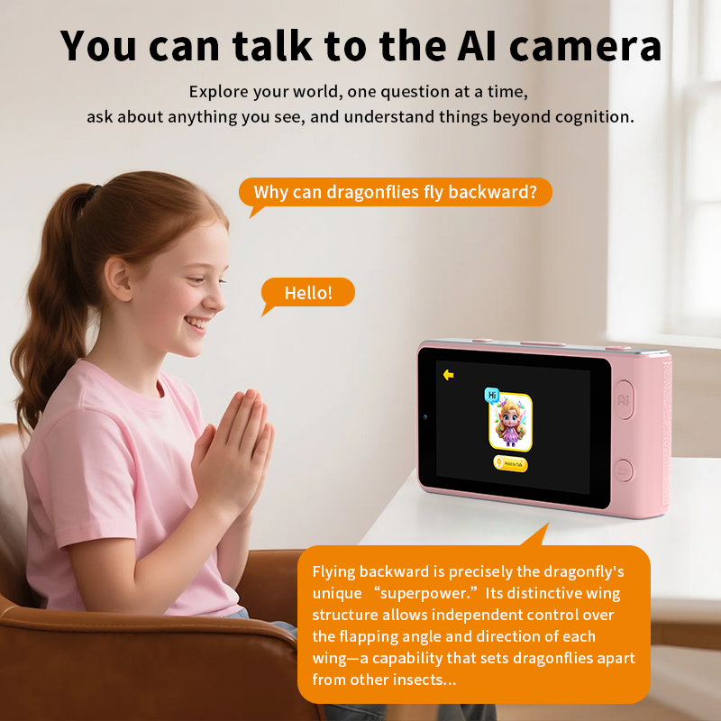 OEM/ODM Smart 13MP Dual Camera Educational Ai Vision Learning Multi-Language Gift for Kids Photography Cameras for Beginners