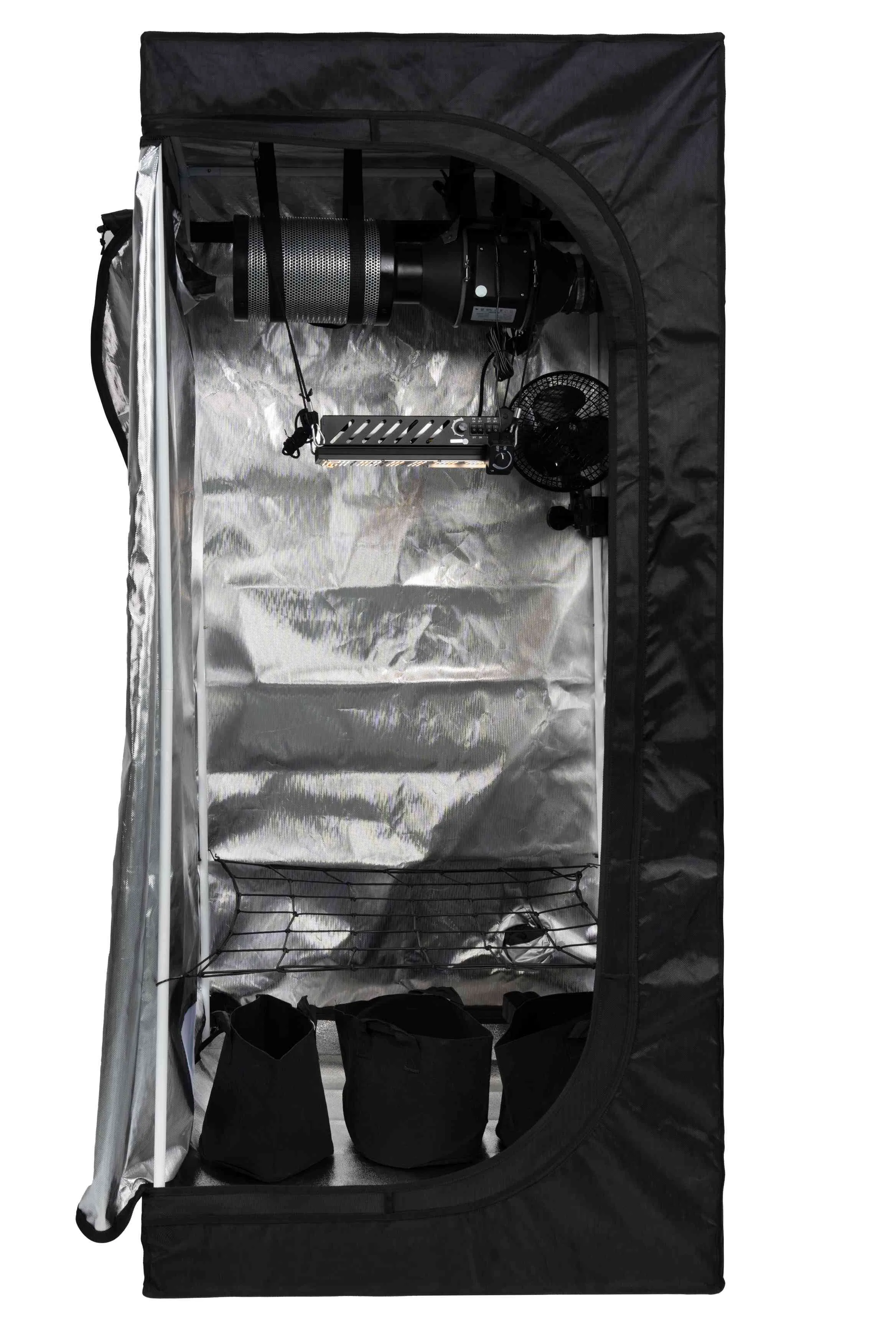 150W Single Channel Seedlings Full Grow Tent Kit IR Red Commercial LED Hydroponic Growing Grow Tent Kit with 301h Evo (RoHS) for Growing Weed