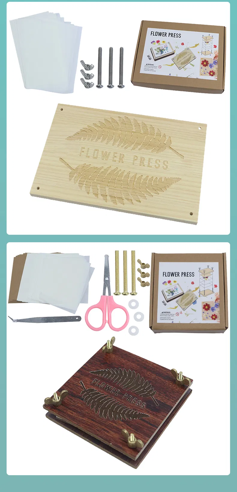 Wooden Flower Press Kit 4