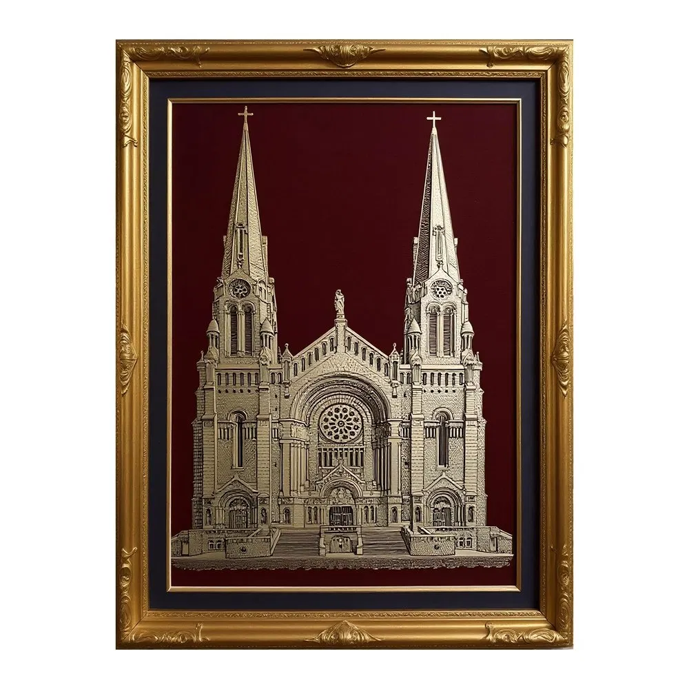 Saint Anne De Beaupré Silver Wall Art Decorative Crafts Metal Wall Art for Living Space