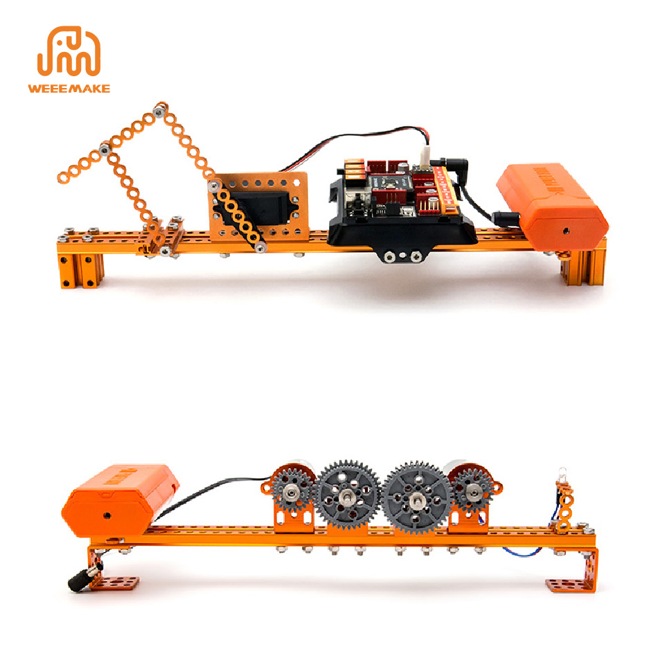 9-in-1 DIY Smart Arm Robot Kit Stem Block Building Training Educational Science Kit for School Children