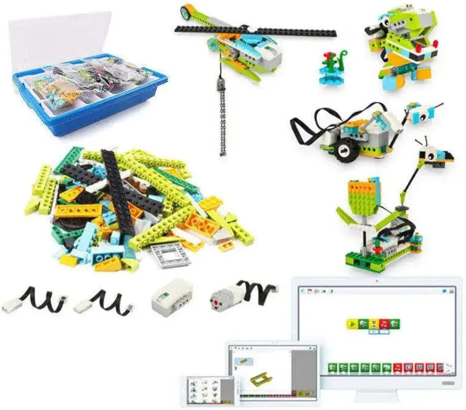 Interactive Steam Robotics Construction Kit 280 PCS Compatible 45300 Wedo 2.0 Learning Building Blocks Kit for Kids' Educational Play
