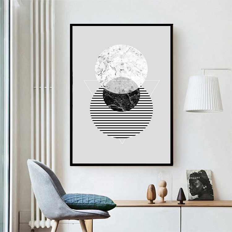 Abstract Geometric Pattern Canvas Print Frame Wall Painting Art