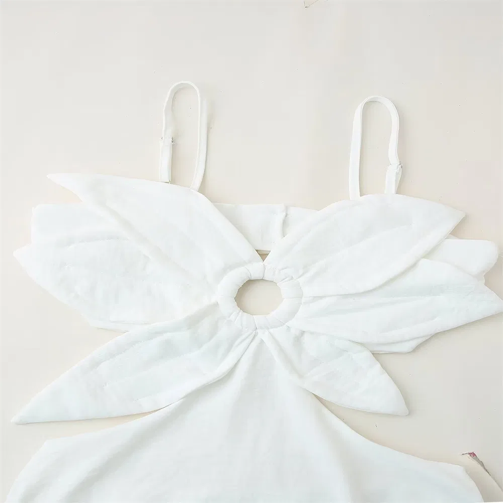 Slim Fit Women's French Inspired Elegant Evening Dress Sleeveless Spaghetti Strap Tiered Floral Gown Summer Sexy Dress Ladies' Wear Custom Clothing Wholesale