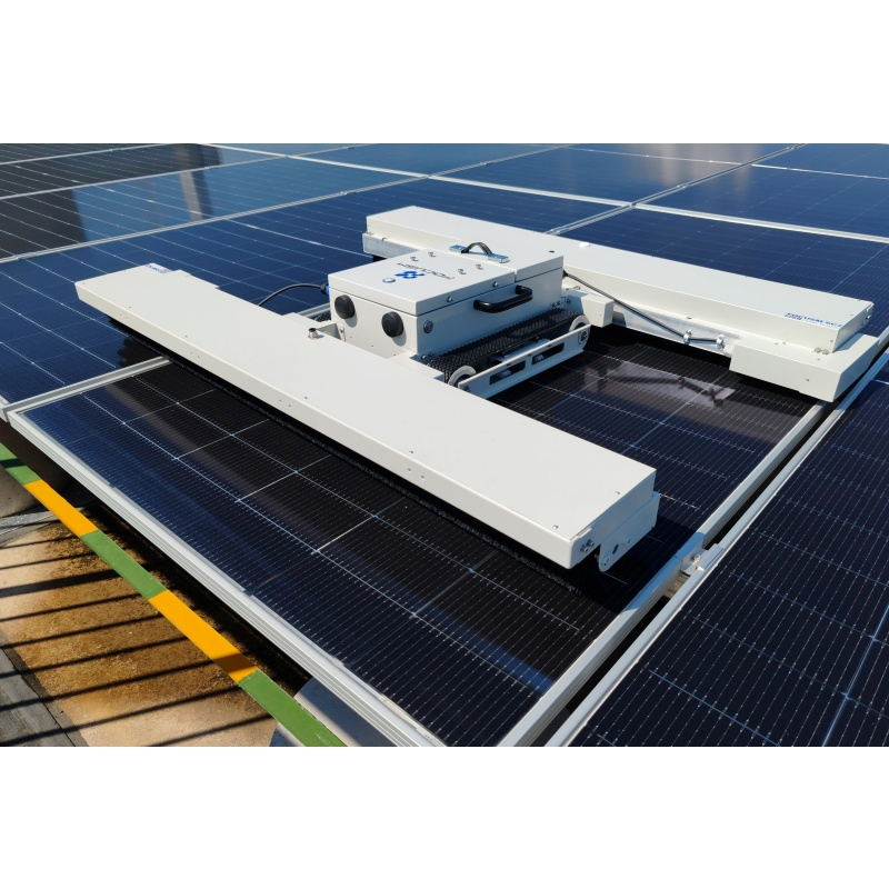 Rooftop Brush-Speed Auto-Adjust PV Trackless Cleaning Ai-Vision Robot