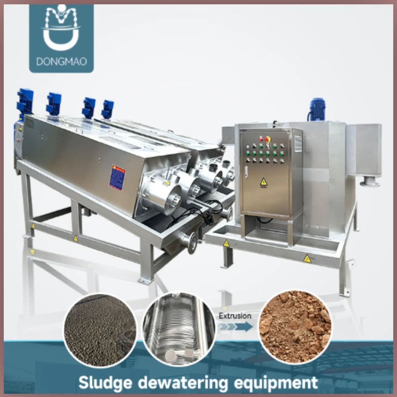 Environmental Machinery Waste Water Treatment Screw Press Sludge Dewatering Machine for Industrial Wastewater Treatment