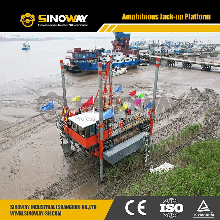 Factory Price Amphibious Mobile Exploratory Drilling Platform for Offshore Geotechnical Investigation and Survey