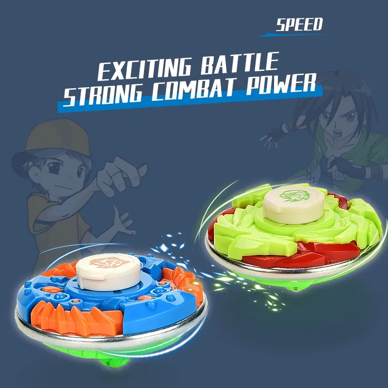 Wholesale Kids Favorite Boys Gift Novel Competitive Toys Popular Colorful Alloy Gyro Children Battle Spinning Top Combat Gyro