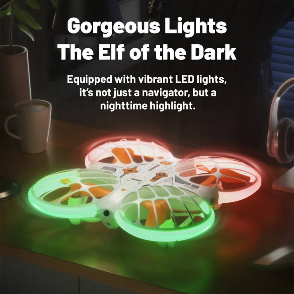 RC Drone for Kids Remote Control Drone with 5 Lighting Modes Toy (Standard + Obstacle avoidance + camera 480P)